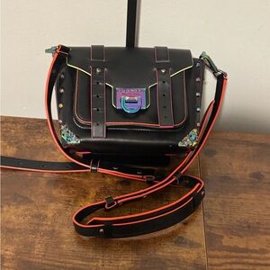 Michael Kors Small Manhattan Handbag Iridescent Metal Hardware and Rhinestones